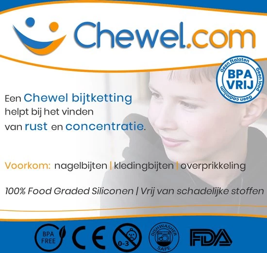 Bijtketting Blauw Jongens | Trein | Chewel ® 3 Bijtketting Blauw Jongens | Trein | Chewel ® - Afbeelding 3