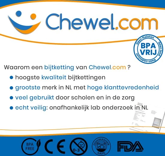 Bijtketting Blauw Jongens | Trein | Chewel ® 4 Bijtketting Blauw Jongens | Trein | Chewel ® - Afbeelding 4