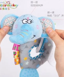 Happy Monkey Bijtspeelgoed/ Rammelaar/ Baby Speelgoed/ Baby Bijtring/ Baby Rammelaar/schoencadeautjes Sinterklaas/ Grijp Speelgoed/ Sinterklaas/ Kertcadeau/ Olifant -grijp-bijtspeelgoed Verkoop 550x522 5