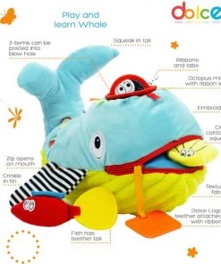 Dolce Activiteitsknuffel - One Size - Play And Learn Whale -grijp-bijtspeelgoed Verkoop 550x523 3