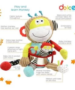 Dolce Activiteitsknuffel - One Size - Play And Learn Monkey -grijp-bijtspeelgoed Verkoop 550x532 10