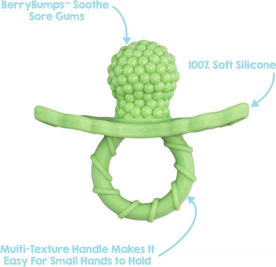 RaZbaby RaZberry - Bijtspeentje - Groen - Wit - 2 Stuks 2 RaZbaby RaZberry - Bijtspeentje - Groen - Wit - 2 Stuks - Afbeelding 2