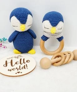 Merkloos Speelgoed Voor De Baby's - Rammelaar - Pinguïn - Grijpring - Blauw/wit 9 Merkloos Speelgoed Voor De Baby's - Rammelaar - Pinguïn - Grijpring - Blauw/wit -grijp-bijtspeelgoed Verkoop 550x536