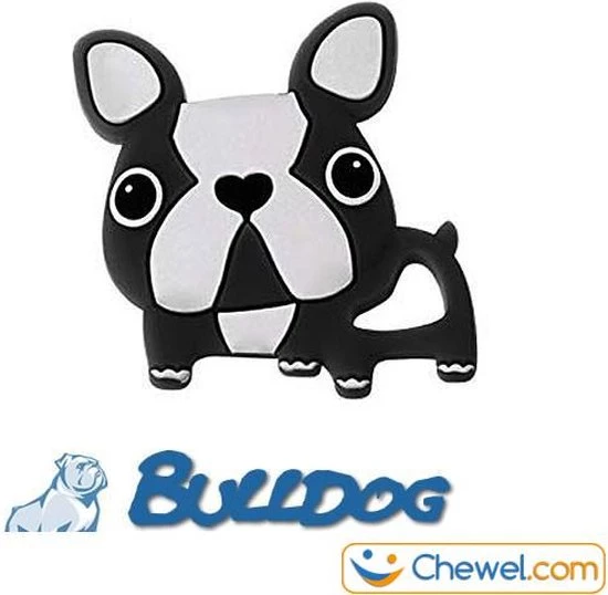 Bijtketting Hond | Cartoon Bulldog | Zwart & Wit | Chewel ® 9 Bijtketting Hond | Cartoon Bulldog | Zwart & Wit | Chewel ® - Afbeelding 9