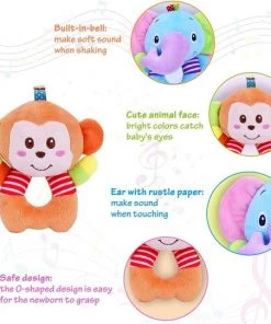 Happy Monkey Rammelaar/ Speelgoed/ Speeltjes/ Kerstcadeau Voor Baby/sinterklaas/ Baby Speelgoed/Cartoon Pluche Dier Rammelaar Bel Wandelwagen Baby Winkelwagen Opknoping Windgong Muzikale Hand Shaker Speelgoed / Aap -grijp-bijtspeelgoed Verkoop 550x542 2