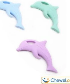 Bijtketting - Dolfijn Happy Flipper | Mint | Chewel ® -grijp-bijtspeelgoed Verkoop 550x542 3