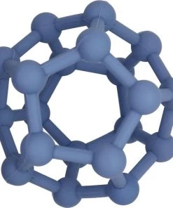 Kushies - Bijtspeelgoed - Siliconen Bijtring - Moleculen Bal Bijtring - Marine Blauw -grijp-bijtspeelgoed Verkoop 550x548