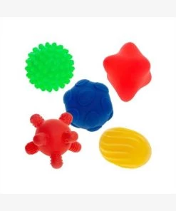 Tulilo Tullo Sensorische Textuurballen - Set Van 5- 0m+ 0+ Manden, Kraamcadeau