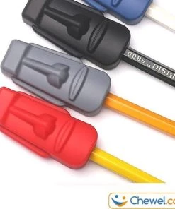 Pennendop Potlooddop Kauwdop Bijtdop | Gezicht | Paaseiland | Diverse Kleuren | Lichtblauw | Chewel ® -grijp-bijtspeelgoed Verkoop 550x550 109