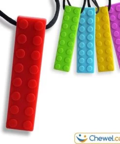 Bijtketting Bouwblokje Kauwketting | Bouwblok Geel | Chewel ® -grijp-bijtspeelgoed Verkoop 550x550 119