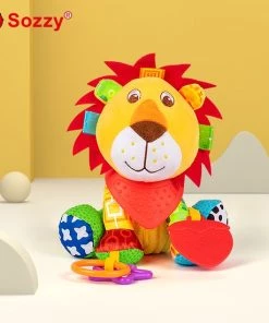 Jollybaby Speelgoed Baby 0 Jaar/ Kinderwagen Rammelaar/ Schoencadeautjes Sinterklaas/ Speelgoed/ Speeltjes/sinterklaas/ Kerstcadeau/ Cartoon Pluche Dier/ Rammelaar/ Bijtspeelgoed/ Baby Winkelwagen/ Windgong Muzikale/ Hand Shaker Speelgoed / Lion