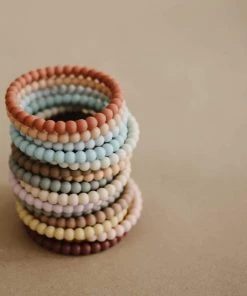 Mushie - Set Van 3 Siliconen Bijtring Armbanden - Bijtringen - Linen-Peony-PalePink -grijp-bijtspeelgoed Verkoop 550x550 139