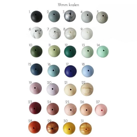 Chewies & More Rammelaar Hout Met Kralen Basic Wit Met Oker 9. Wit + 30. Oker 3 Chewies & More Rammelaar Hout Met Kralen Basic Wit Met Oker 9. Wit + 30. Oker - Afbeelding 3