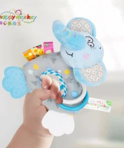 Happy Monkey Bijtspeelgoed/ Rammelaar/ Baby Speelgoed/ Baby Bijtring/ Baby Rammelaar/schoencadeautjes Sinterklaas/ Grijp Speelgoed/ Sinterklaas/ Kertcadeau/ Olifant -grijp-bijtspeelgoed Verkoop 550x550 215
