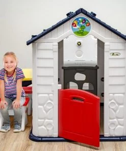 LittleTom Kinderspeelhuisje Met Glijbaan - Tuin Kinderhuisje Vanaf 1 - Overdekt Kinder Speelhuisje Plastic -grijp-bijtspeelgoed Verkoop 550x550 242