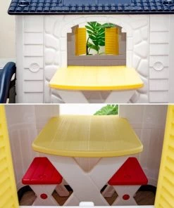 LittleTom Kinderspeelhuisje Met Glijbaan - Tuin Kinderhuisje Vanaf 1 - Overdekt Kinder Speelhuisje Plastic -grijp-bijtspeelgoed Verkoop 550x550 243