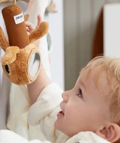 Done By Deer Jelly Sensory Rammelaar Met Spiegel Mustard