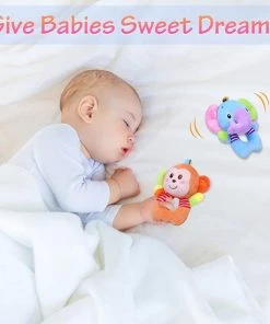 Happy Monkey Rammelaar/ Speelgoed/ Speeltjes/ Kerstcadeau Voor Baby/sinterklaas/ Baby Speelgoed/Cartoon Pluche Dier Rammelaar Bel Wandelwagen Baby Winkelwagen Opknoping Windgong Muzikale Hand Shaker Speelgoed / Aap -grijp-bijtspeelgoed Verkoop 550x550 296