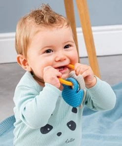 Nattou - Siliconen Bijtring - BPA-vrij - Beer En Eend - Oker/Blauw -grijp-bijtspeelgoed Verkoop 550x550 337