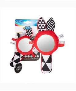 Canpol Babies Sensory Trillende Speeltje Met Een Pieper En Een Spiegelmet 0m+ Rood