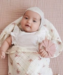 CamCam Copenhagen Cam Cam - Bijtring - Natuurlijk - Veilig - Bloem - Dusty Roze -grijp-bijtspeelgoed Verkoop 550x550 424