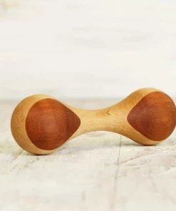 Lille Barn Baby / Dreumes Speelgoed - Houten Rammelaar - Esdoorn & Peer - Duurzaam & Handgemaakt - Waldorf / Montessori Speelgoed