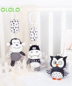 Happy Monkey Kinderwagen Rammelaar/ Speelgoed/ Speeltjes/ Kerstcadeau Voor Baby/Cartoon Pluche Dier Rammelaa /zwart En Wit/ Zebra -grijp-bijtspeelgoed Verkoop 550x550 443