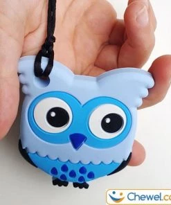 Bijtketting | Uil | 3 Kleuren | Blauw | Chewel ® -grijp-bijtspeelgoed Verkoop 550x550 445