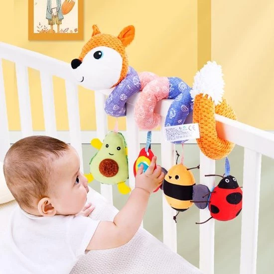 Louas Boxspiraal Vosje - Grijpspeelgoed - Speelboog Baby - Baby Spiraal - Wagenspanner - Kinderwagen Knuffels - Boxspiraal Baby - Autostoelspeeltje - Maxi Cosi Speeltje - Box Spiraal Baby 5 Louas Boxspiraal Vosje - Grijpspeelgoed - Speelboog Baby - Baby Spiraal - Wagenspanner - Kinderwagen Knuffels - Boxspiraal Baby - Autostoelspeeltje - Maxi Cosi Speeltje - Box Spiraal Baby - Afbeelding 5
