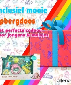 Allerion® Allerion Baby Rammelaar Bijtringen Set – 5 Verschillende – Grijpspeelgoed – Vanaf 0 Jaar -grijp-bijtspeelgoed Verkoop 550x550 9