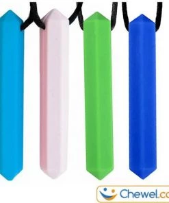 Bijtketting Lange Kristal | Basic Staafje Lang | Diverse Kleuren | Groen | Chewel ® -grijp-bijtspeelgoed Verkoop 550x553 2