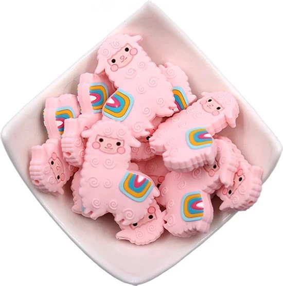 Biberoia® Bijtring - Alpaca - Koelbijtring - Bijtring - Bijtspeelgoed - Babyspeelgoed - Badspeelgoed - Roze 5 Biberoia® Bijtring - Alpaca - Koelbijtring - Bijtring - Bijtspeelgoed - Babyspeelgoed - Badspeelgoed - Roze - Afbeelding 5