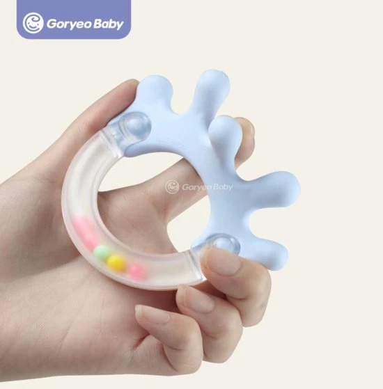 Goryeo Baby Bijtring + Bijtspeelgoed 9 Delig - Babyspeeltje & Zachte Maracas Rammelaar In Geschenkdoos - Met Cadeau Doos - Roze Konijn 4 Goryeo Baby Bijtring + Bijtspeelgoed 9 Delig - Babyspeeltje & Zachte Maracas Rammelaar In Geschenkdoos - Met Cadeau Doos - Roze Konijn - Afbeelding 4