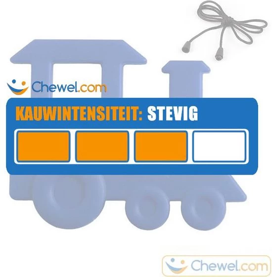 Bijtketting Blauw Jongens | Trein | Chewel ® 2 Bijtketting Blauw Jongens | Trein | Chewel ® - Afbeelding 2