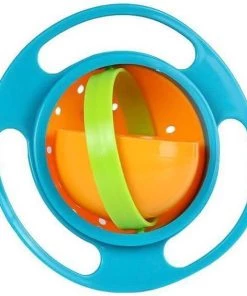 Slowmoose Creatief Ontwerp Universele Gyrokom, Vliegende Schalen, Anti-lekkom Soepele 360 Graden Rotatie Voor Baby Kinderen - Blauw [groen] -grijp-bijtspeelgoed Verkoop 550x566 1