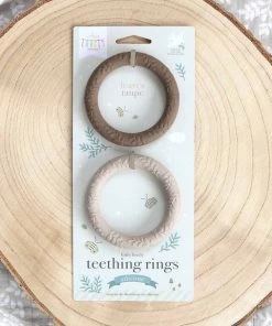 Siliconen Bijtringen Set Van 2: Leaves - Taupe | A Little Lovely Company -grijp-bijtspeelgoed Verkoop 550x577 32