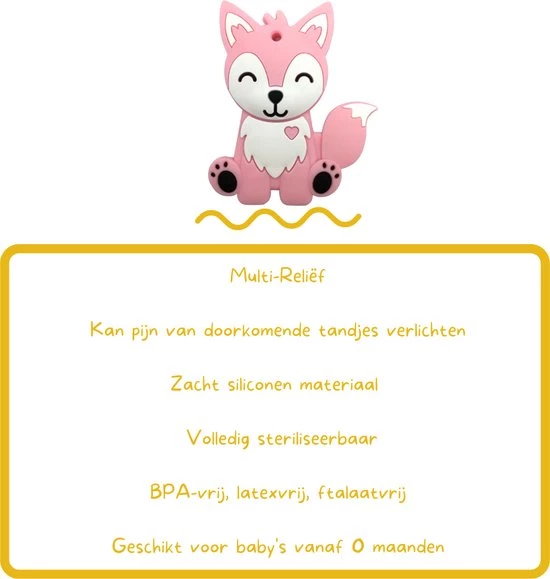 Biberoia® Bijtring - Hondje - Koelbijtring - Bijtring - Bijtspeelgoed - Babyspeelgoed - Badspeelgoed - Roze 3 Biberoia® Bijtring - Hondje - Koelbijtring - Bijtring - Bijtspeelgoed - Babyspeelgoed - Badspeelgoed - Roze - Afbeelding 3
