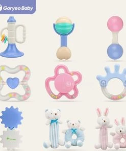 Goryeo Baby Bijtring + Bijtspeelgoed 9 Delig - Babyspeeltje & Zachte Maracas Rammelaar In Geschenkdoos - Met Cadeau Doos - Roze Konijn 13 Goryeo Baby Bijtring + Bijtspeelgoed 9 Delig - Babyspeeltje & Zachte Maracas Rammelaar In Geschenkdoos - Met Cadeau Doos - Roze Konijn -grijp-bijtspeelgoed Verkoop 550x580 2