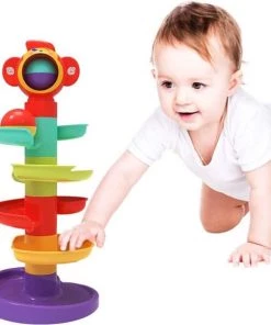 Ballentoren - Zinaps 5 Layer Ball Drop And Roll Swirling Tower Voor Baby En Peuter Development Educational Toy | Stack Drop Go Ramp Toy Set Gift Choice Activity Center Voor 1-3 Jaar- (WK 02127)