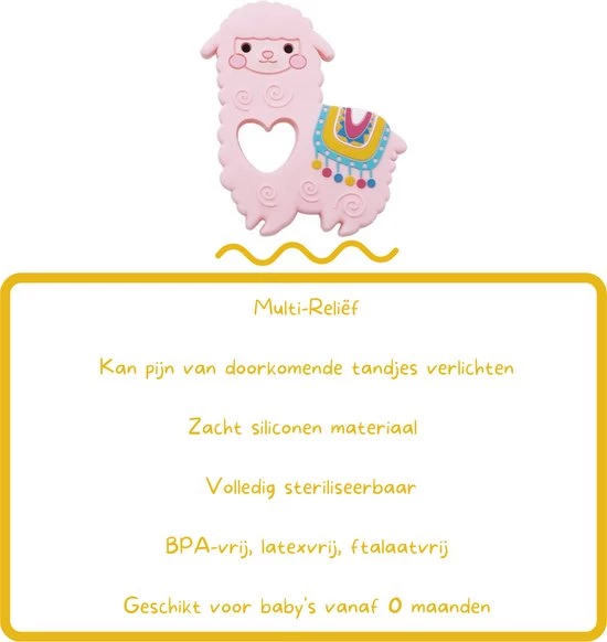 Biberoia® Bijtring - Alpaca - Koelbijtring - Bijtring - Bijtspeelgoed - Babyspeelgoed - Badspeelgoed - Roze 4 Biberoia® Bijtring - Alpaca - Koelbijtring - Bijtring - Bijtspeelgoed - Babyspeelgoed - Badspeelgoed - Roze - Afbeelding 4