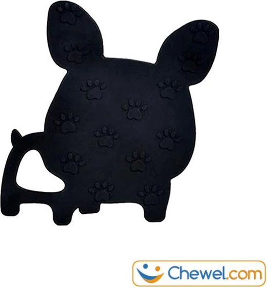 Bijtketting Hond | Cartoon Bulldog | Zwart & Wit | Chewel ® 6 Bijtketting Hond | Cartoon Bulldog | Zwart & Wit | Chewel ® - Afbeelding 6