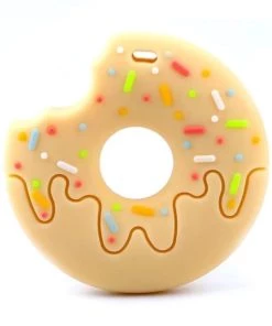 Bibbi4you Bijtsteen Geel Donut Met Hapje Bijtsteen Kauw Sieraden Bijt Ring Bijt Steen Ketting Voor Moeder En Kind Kauwsieraden ADHD