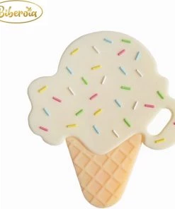 Biberoia® Bijtring Ijsje - Baby - Koelbijtring - Bijtring - Bijtspeelgoed - Babyspeelgoed - Badspeelgoed - Vanille -grijp-bijtspeelgoed Verkoop 550x589