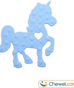 Bijtketting | Unicorn Eenhoorn Regenboog | Blauw | Chewel ® -grijp-bijtspeelgoed Verkoop 550x590