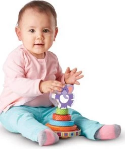 Melissa & Doug First Play Houten Wiebelende Stapelaar Met Olifant (6-delig) -grijp-bijtspeelgoed Verkoop 550x595