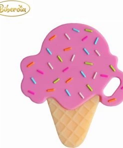 Biberoia® Bijtring Ijsje - Baby - Koelbijtring - Bijtring - Bijtspeelgoed - Babyspeelgoed - Badspeelgoed - Aardbei -grijp-bijtspeelgoed Verkoop 550x596 4
