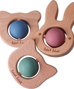 Label Label Konijn Roze Hout & Silicone Bijtspeeltje LLST-15256 -grijp-bijtspeelgoed Verkoop 550x602 4