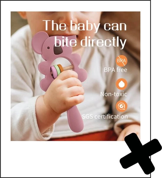 Fabs World Siliconen Rammelaar & Bijtring Koala Groen 2 Fabs World Siliconen Rammelaar & Bijtring Koala Groen - Afbeelding 2