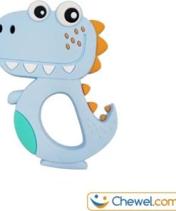 Bijtketting Dinosaurus | Cartoon Blauw | Chewel ®