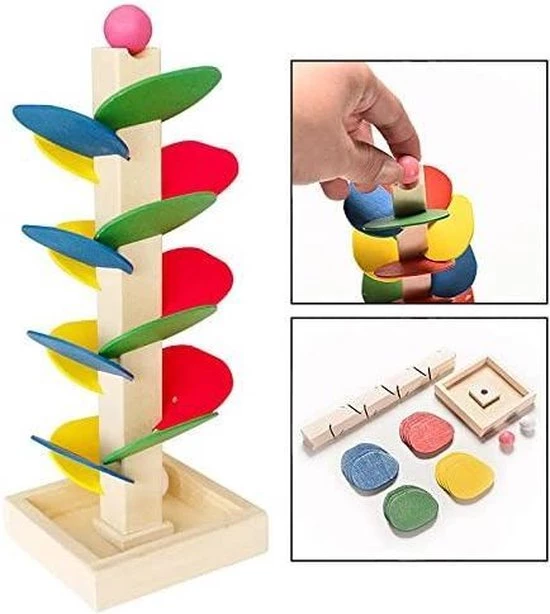 Deluxe HB Ballentoren - Kinder Houten Marmeren Run Toy Children's Jigsaw Puzzle Toy- (WK 02127) 1 Deluxe HB Ballentoren - Kinder Houten Marmeren Run Toy Children's Jigsaw Puzzle Toy- (WK 02127)